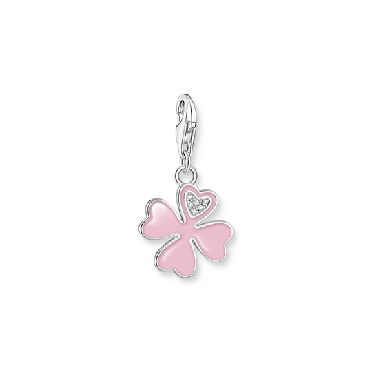 Thomas Sabo Sterling Silver Pink Clover Charm 2022-041-9