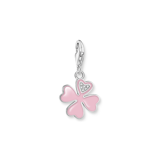 Thomas Sabo Sterling Silver Pink Clover Charm 2022-041-9