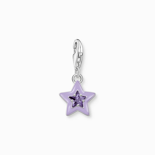 Thomas Sabo Charmista Purple Crystal Star Charm 2039-041-13