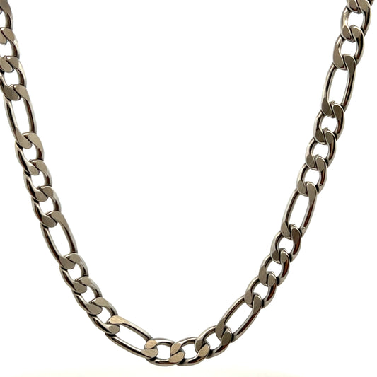 Unique & Co Stainless Steel 7mm Figaro Chain 50cm