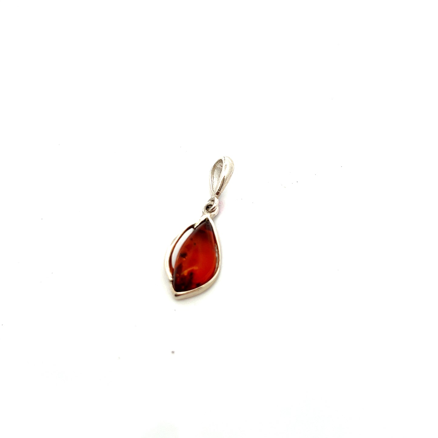 Sterling Silver Amber Pendant