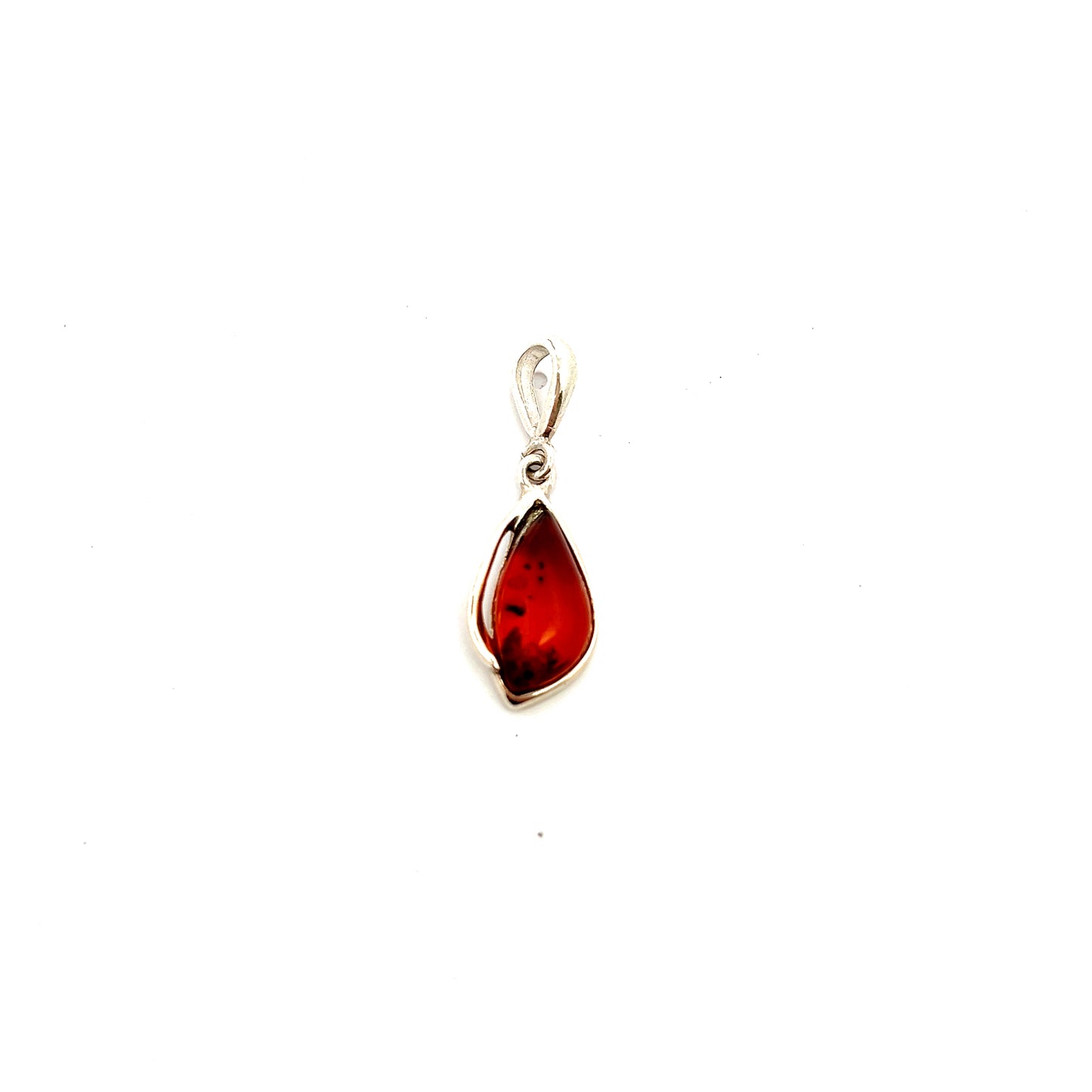 Sterling Silver Amber Pendant