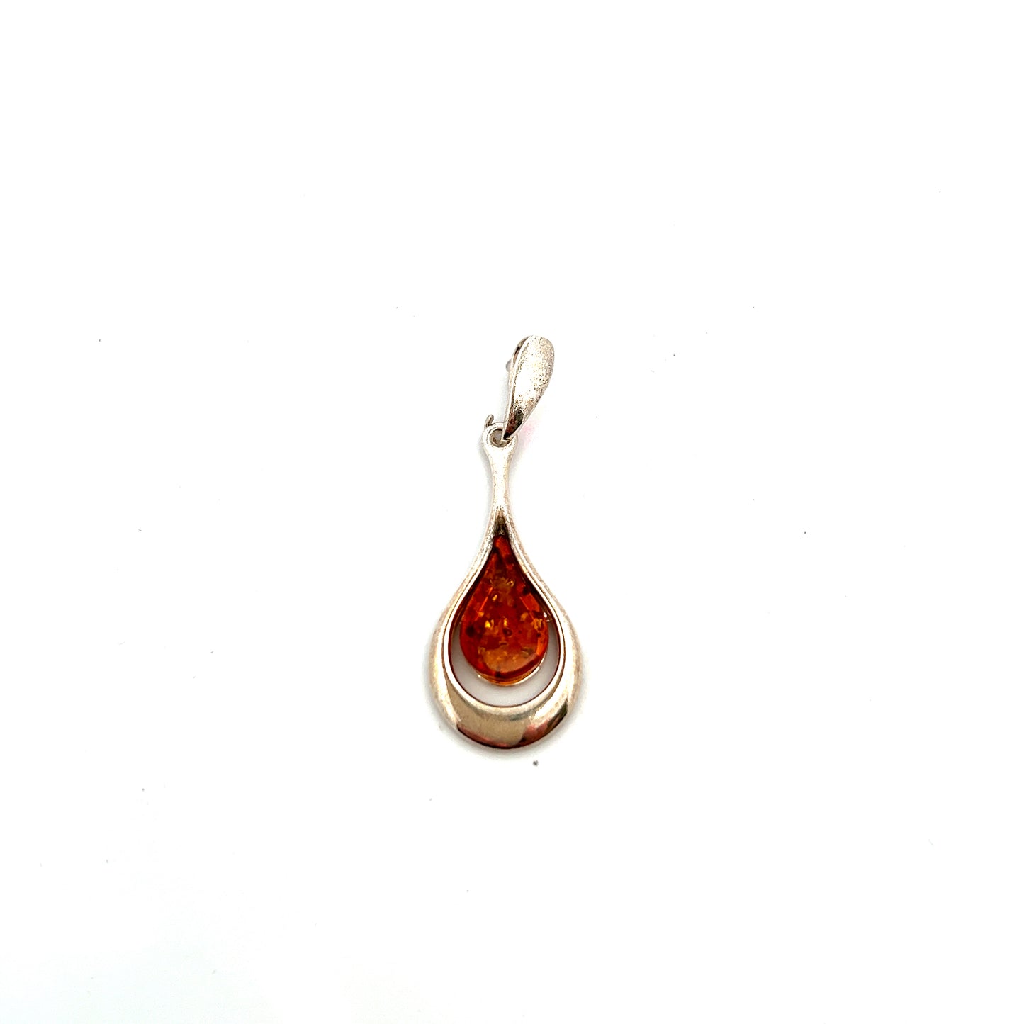Sterling Silver Amber Pendant