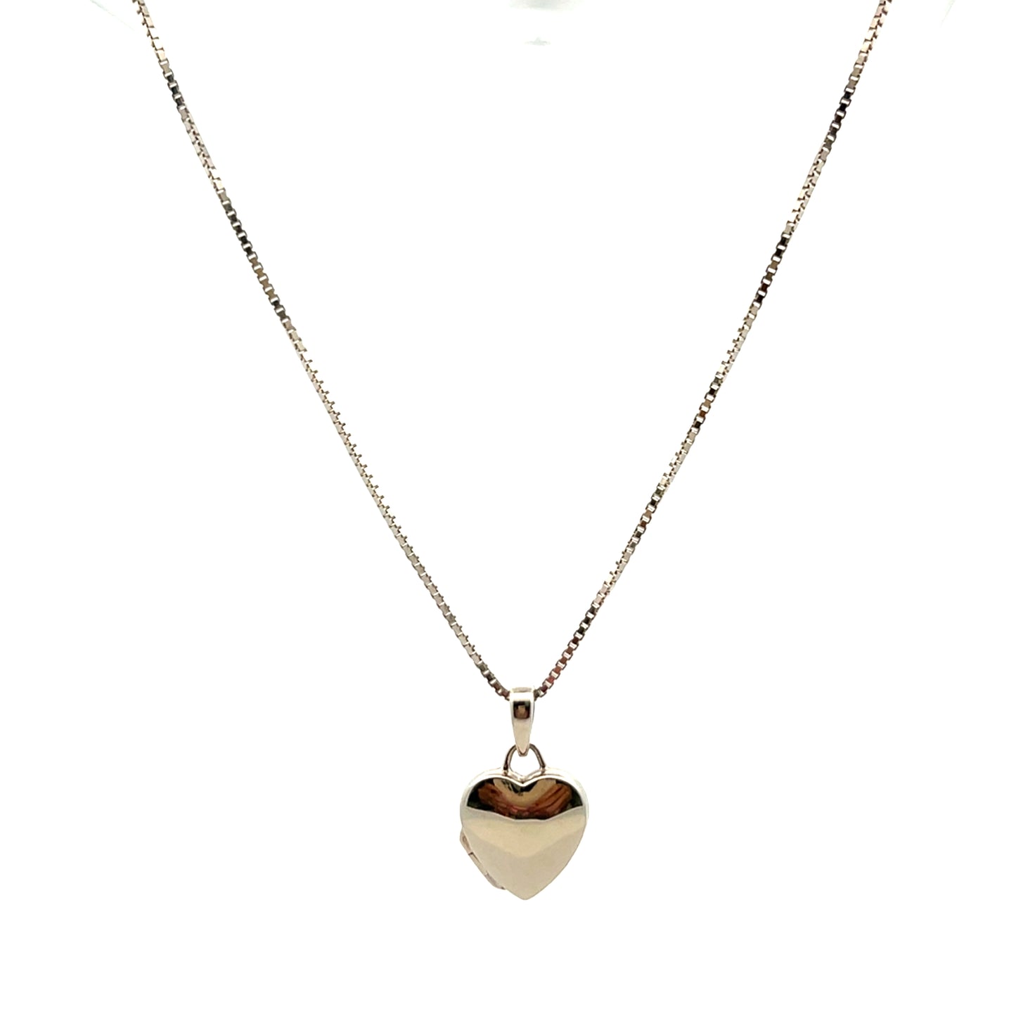 Sterling Silver Plain Polish Heart 12mm Locket