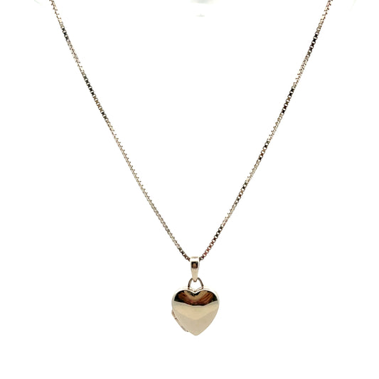 Sterling Silver Plain Polish Heart 12mm Locket