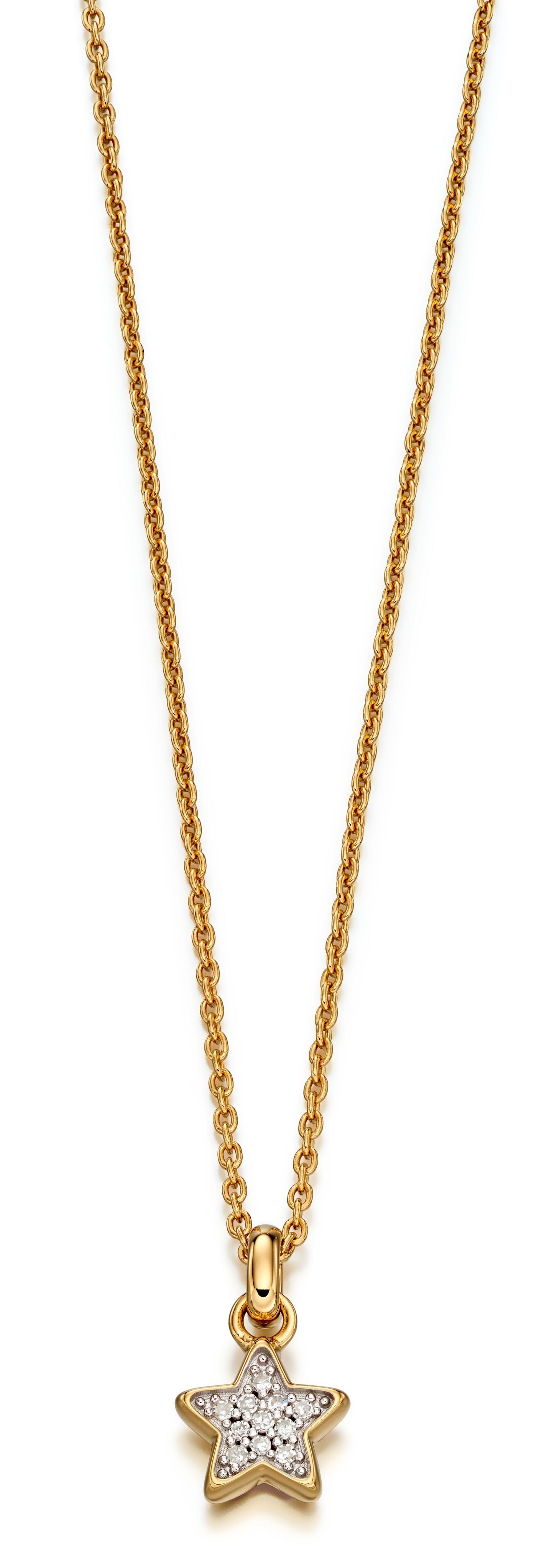 Little Star Olympia Yellow Gold Plated Pave Star Necklace