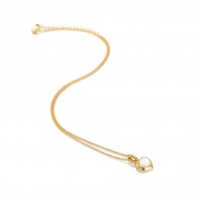 Hot Diamonds x Golden Edit Mother of Pearl Heart Necklace DP1000