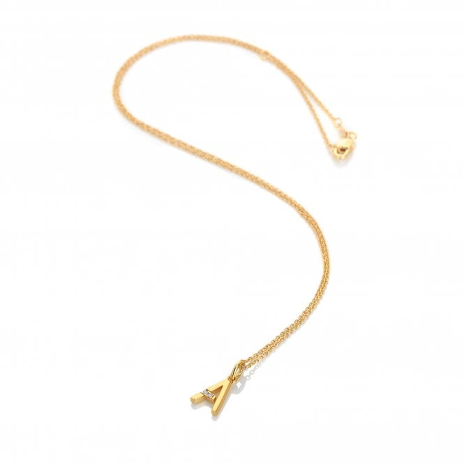 Hot Diamonds x Golden Edit Initial A Necklace DP939