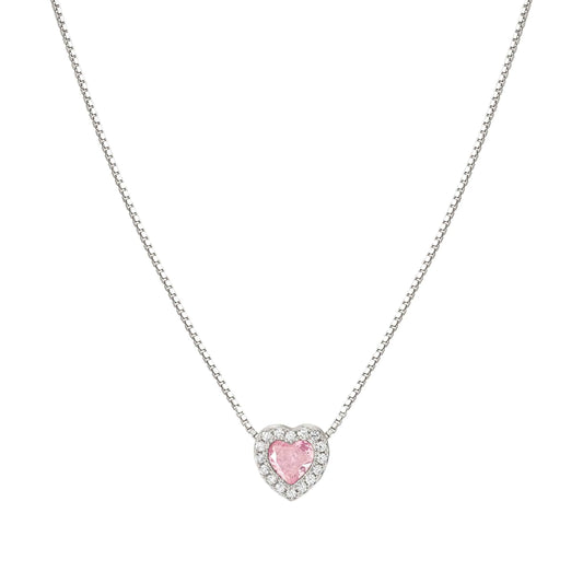 Nomination Pink Cubic Zirconia Heart All My Love Necklace 240302/002
