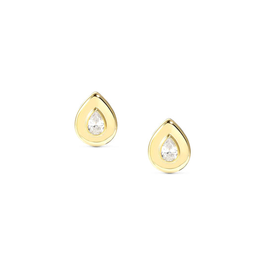 Nomination Domina Yellow Gold Plated Stud Earrings with Cubic Zirconia 240403/015