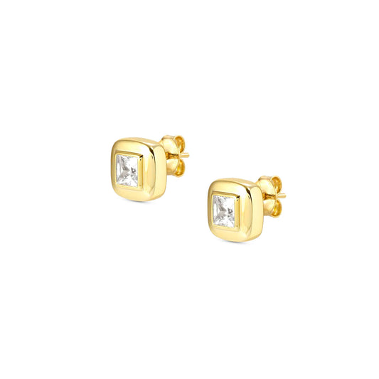 Nomination Domina Yellow Gold Plated and Cubic Zirconia Stud Earrings  240403/036