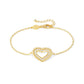 Nomination Lovecloud Yellow Gold Plated Cubic Zirconia Heart Bracelet 240502/008