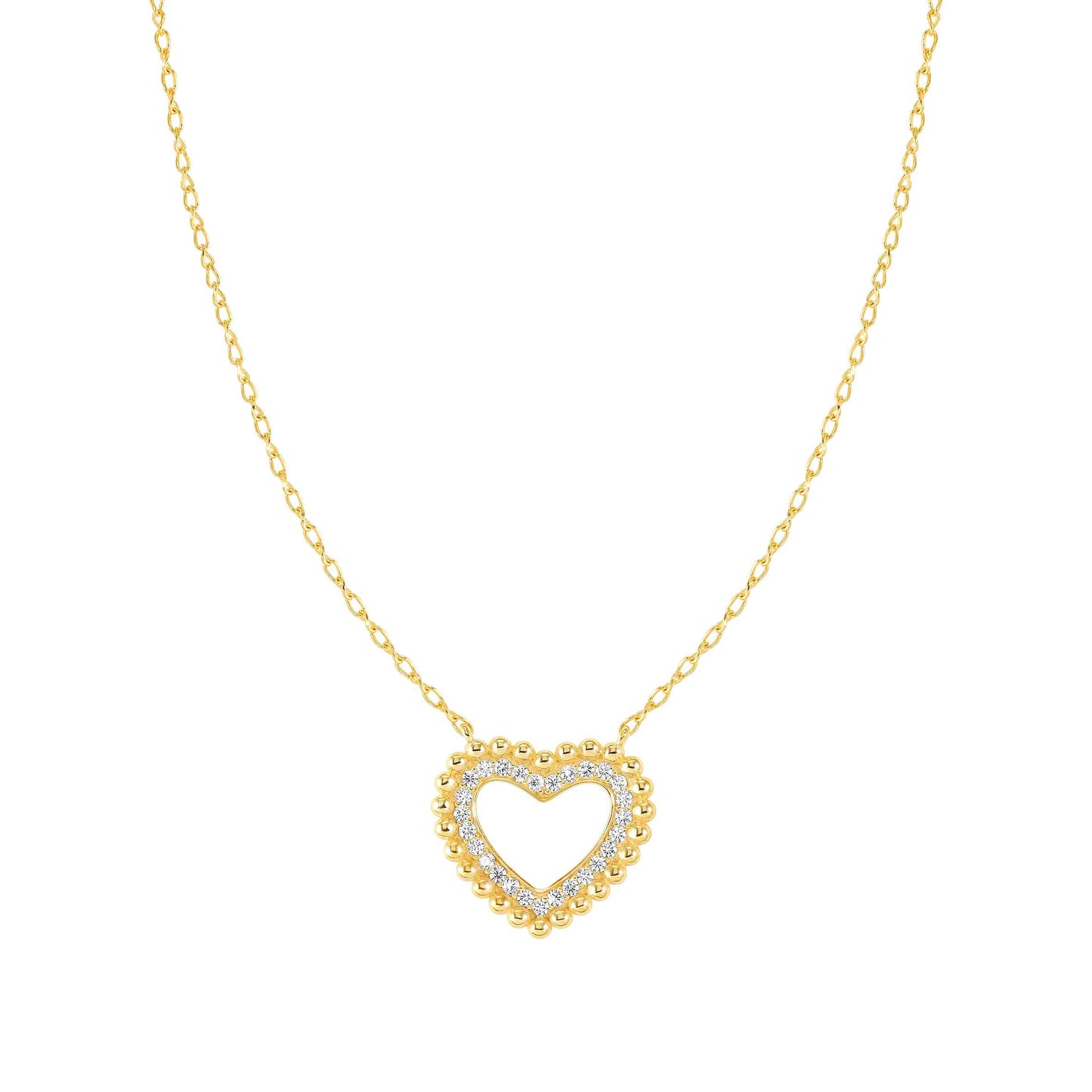 Nomination Lovecloud Heart Necklace Yellow Gold Plated and Cubic Zirconia 240504/008