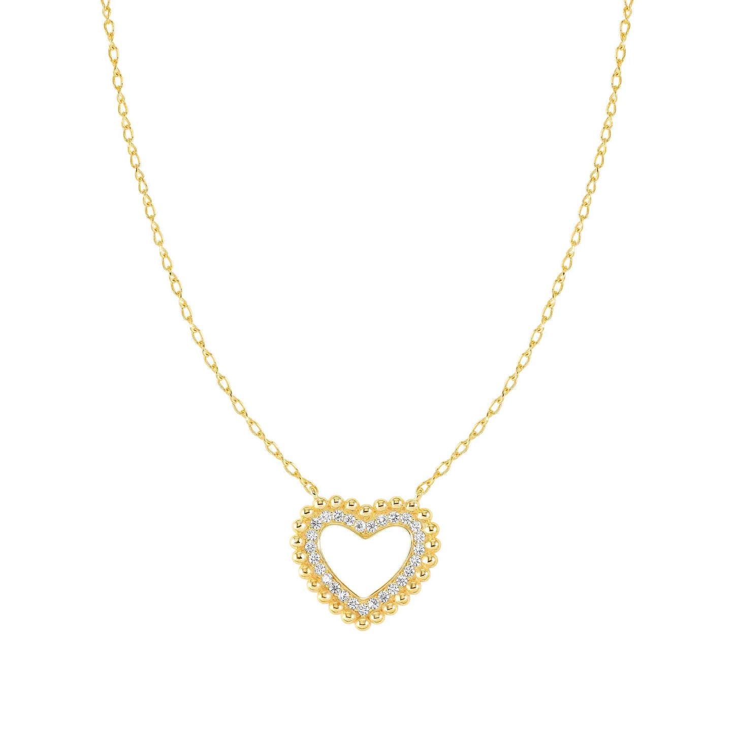 Nomination Lovecloud Heart Necklace Yellow Gold Plated and Cubic Zirconia 240504/008