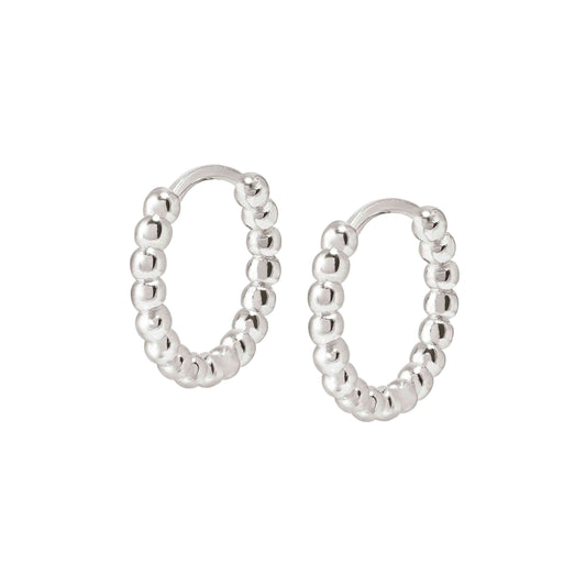 Nomination Lovecloud Sterling Silver Beaded Hoop Earrings 240505/010