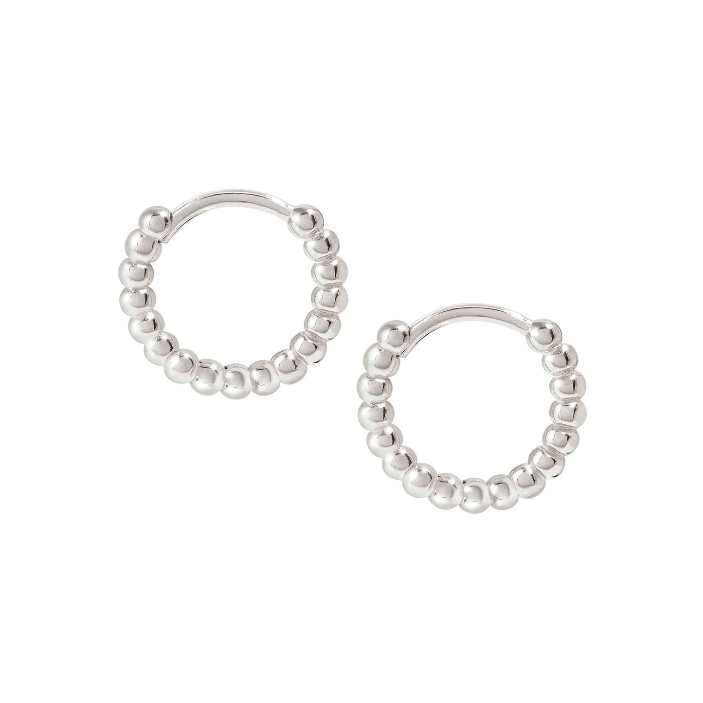 Nomination Lovecloud Sterling Silver Beaded Hoop Earrings 240505/010