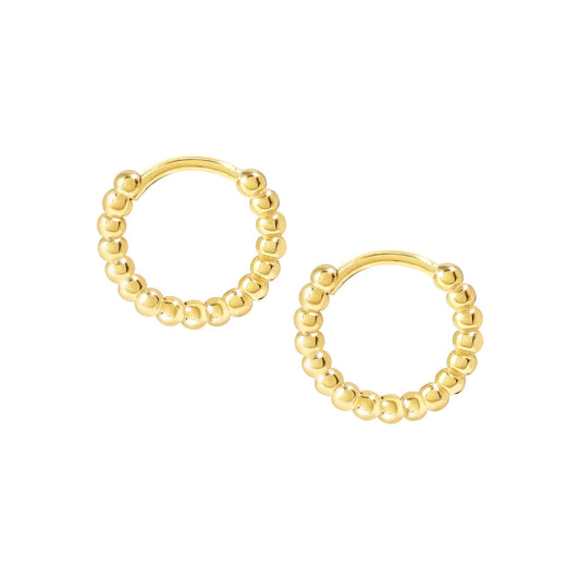 Nomination LoveCloud Yellow Gold Plated Beaded Hoop Earrings 240505/012