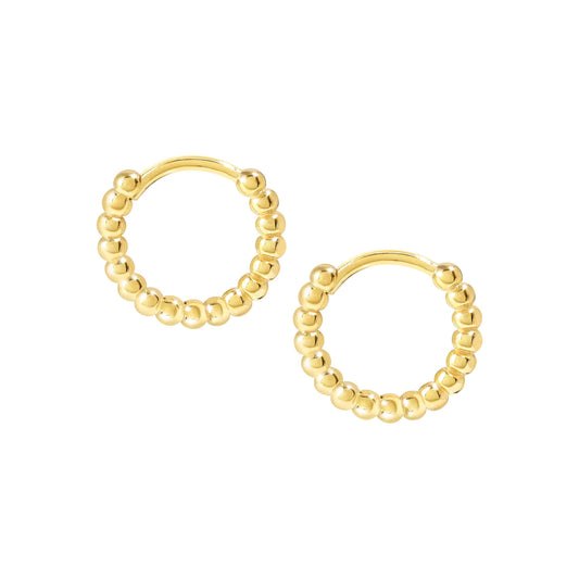 Nomination LoveCloud Yellow Gold Plated Beaded Hoop Earrings 240505/012