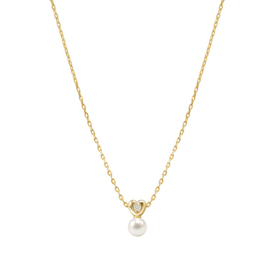 Nomination Pearls Loop Cubic Zirconia Heart Necklace 242902/006