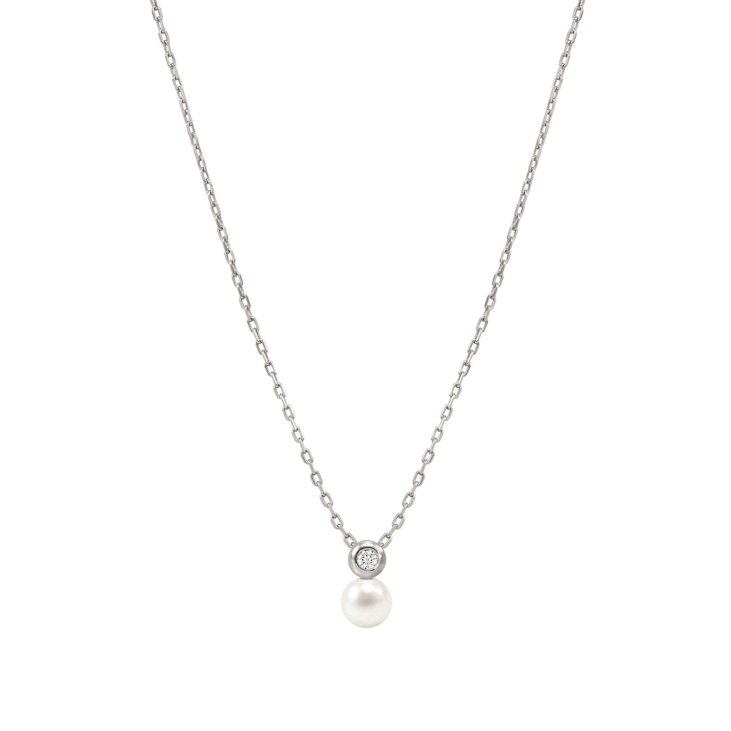Nomination Pearls Loop Sterling Silver Cubic Zirconia Necklace 242902/044