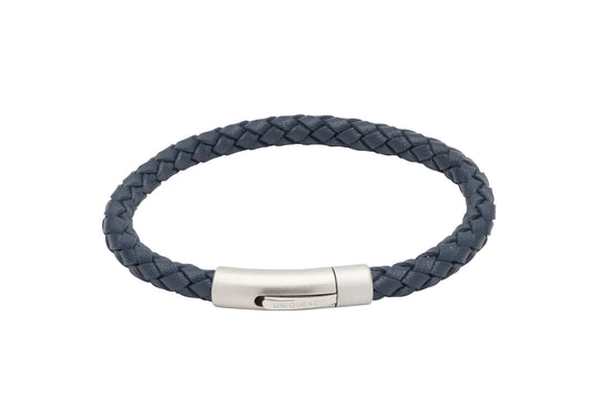 Unique & Co Blue Leather Bracelet 19cm