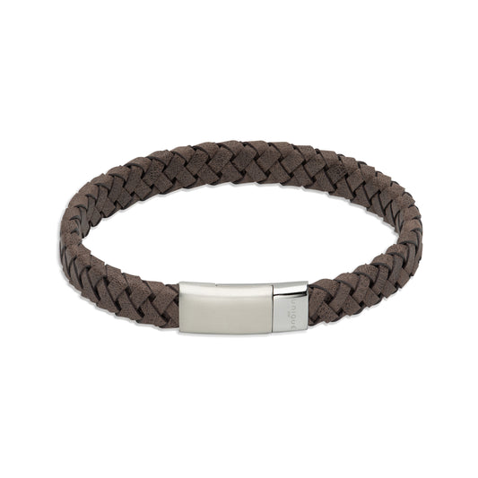 Unique &amp; Co Brown Moro Leather Bracelet 21cm