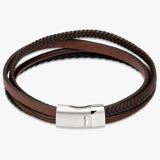 Brown Leather 4 Row 19Cms