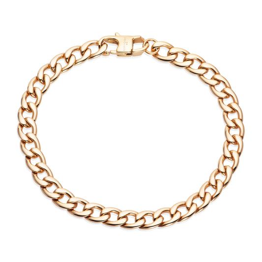 Unique & Co Yellow Gold Plated Curb Chain 19cm LAB214