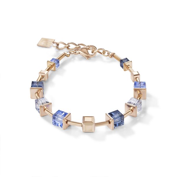 Coeur De Lion Blue Clear Cube Bracelet 4996/30-0700
