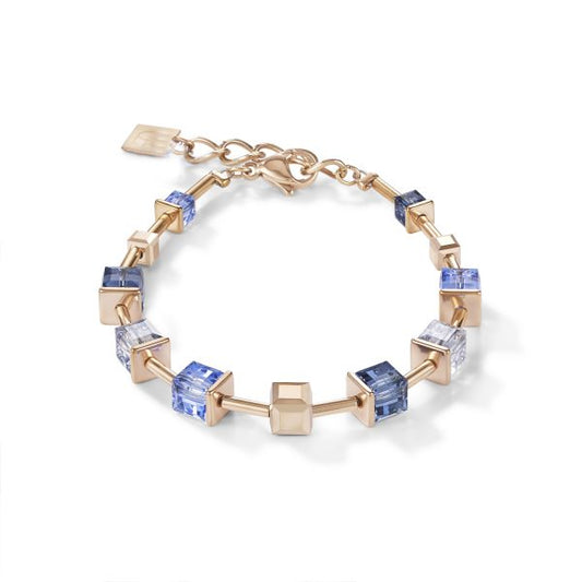 Coeur De Lion Blue Clear Cube Bracelet