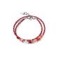 Coeur De Lion Double Wrap Red Crystal Bracelet