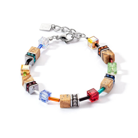 Coeur De Lion Geo Cube Multicoloured + Jasper Crystal Bracelet