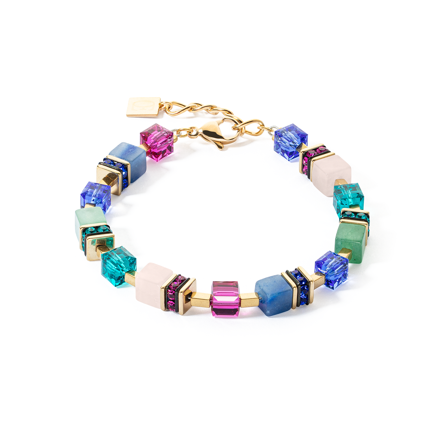 Coeur De Lion Multi Gem And Crystal Cube Bracelet