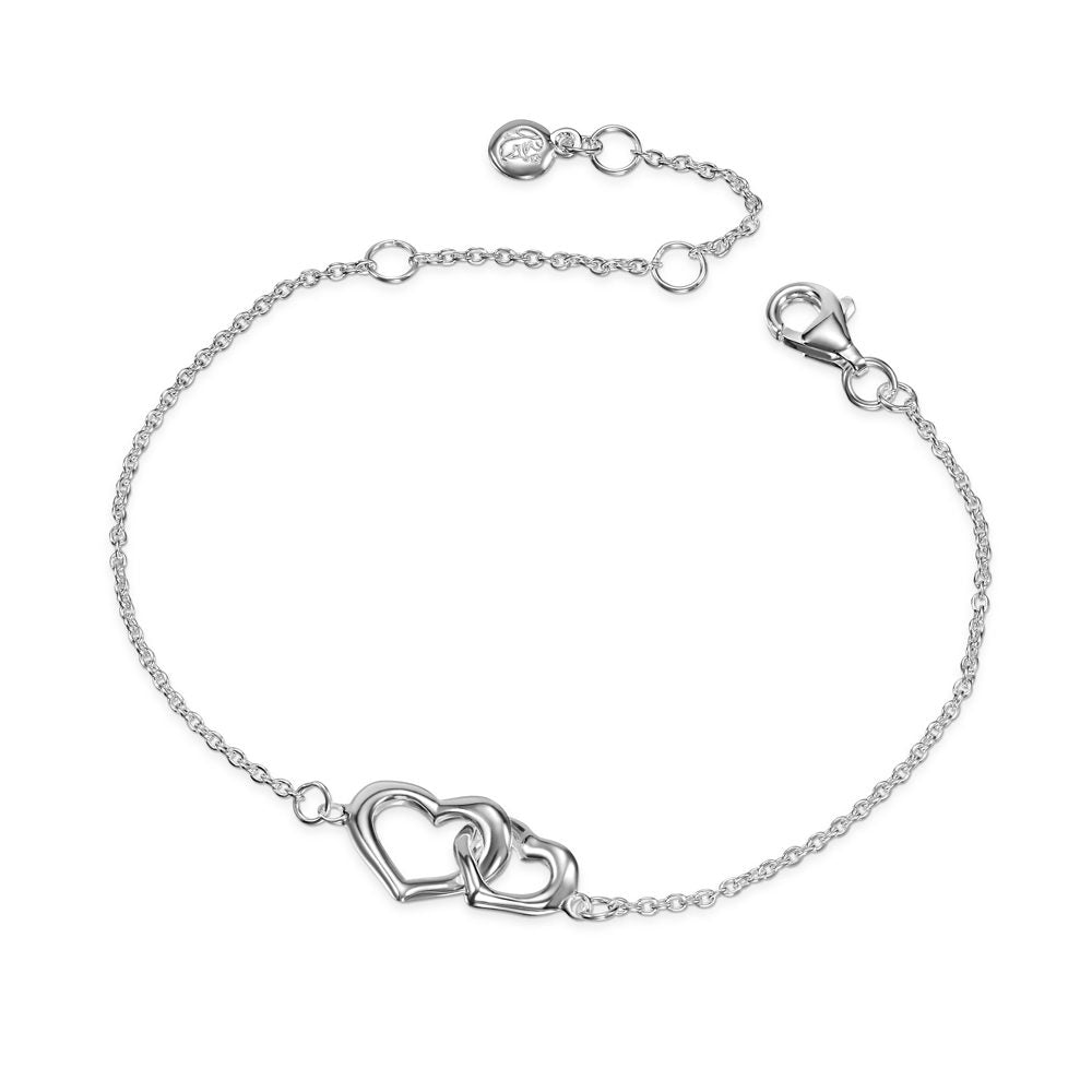 Little Star Dila Double Open Heart Silver Bracelet