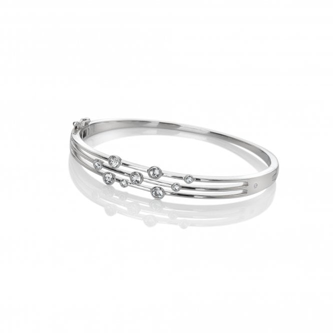 Hot Diamonds Three Strand White Topaz Tender Bangle DC188