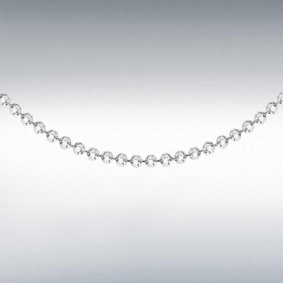 Sterling Silver 18" Diamond Cut Micro Bead Chain