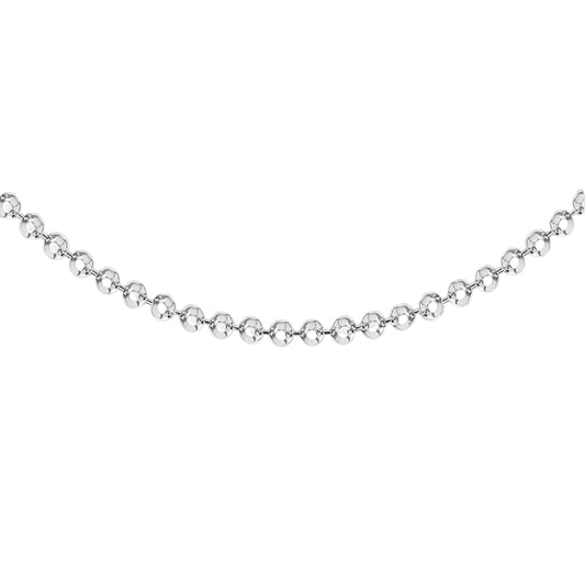 Sterling Silver 18" Diamond Cut Micro Bead Chain