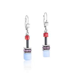 Coeur De Lion Purple Red Blue Drop Earrings