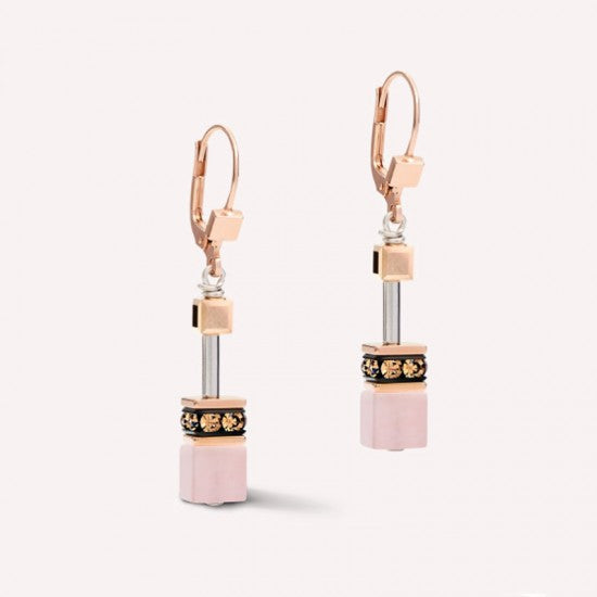 Coeur De Lion Beige Cube Drop Earrings