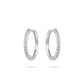 Sterling Silver 20mm Cubic Zirconia Huggy Hoop Earrings