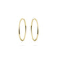 Yellow Gold Plated Plain 40mm Hoop Earrings