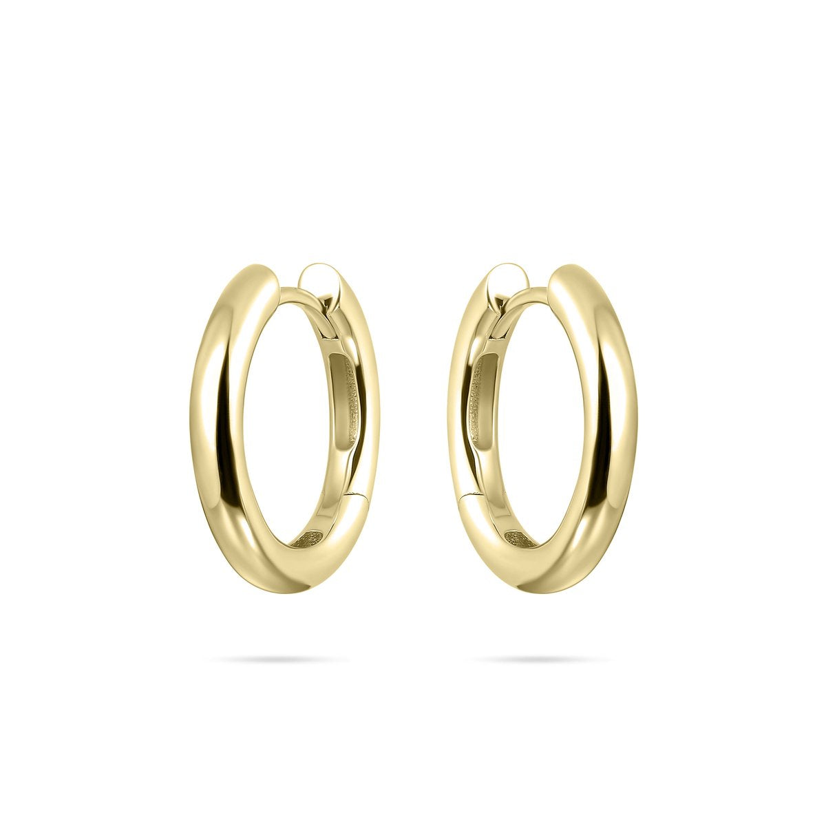 Yellow Gold Plated 20mm Bold Polished Hoop Earrings