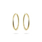 Yellow Gold Plated 40mm Bold Polished Hoop Earrings