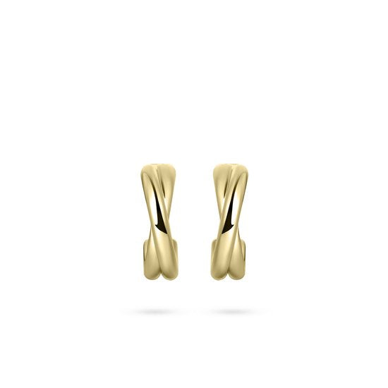 Yellow Gold Plated Two Strand Hoop Earrings