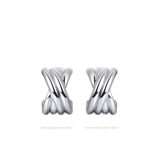 Sterling Silver Four Strand Hoop Earrings