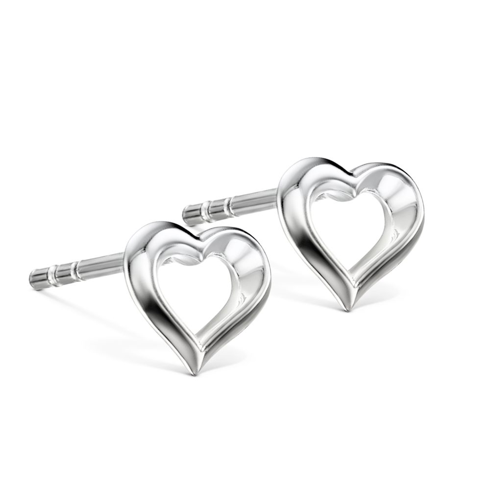 Little Star Elsie Open Heart Stud Earrings