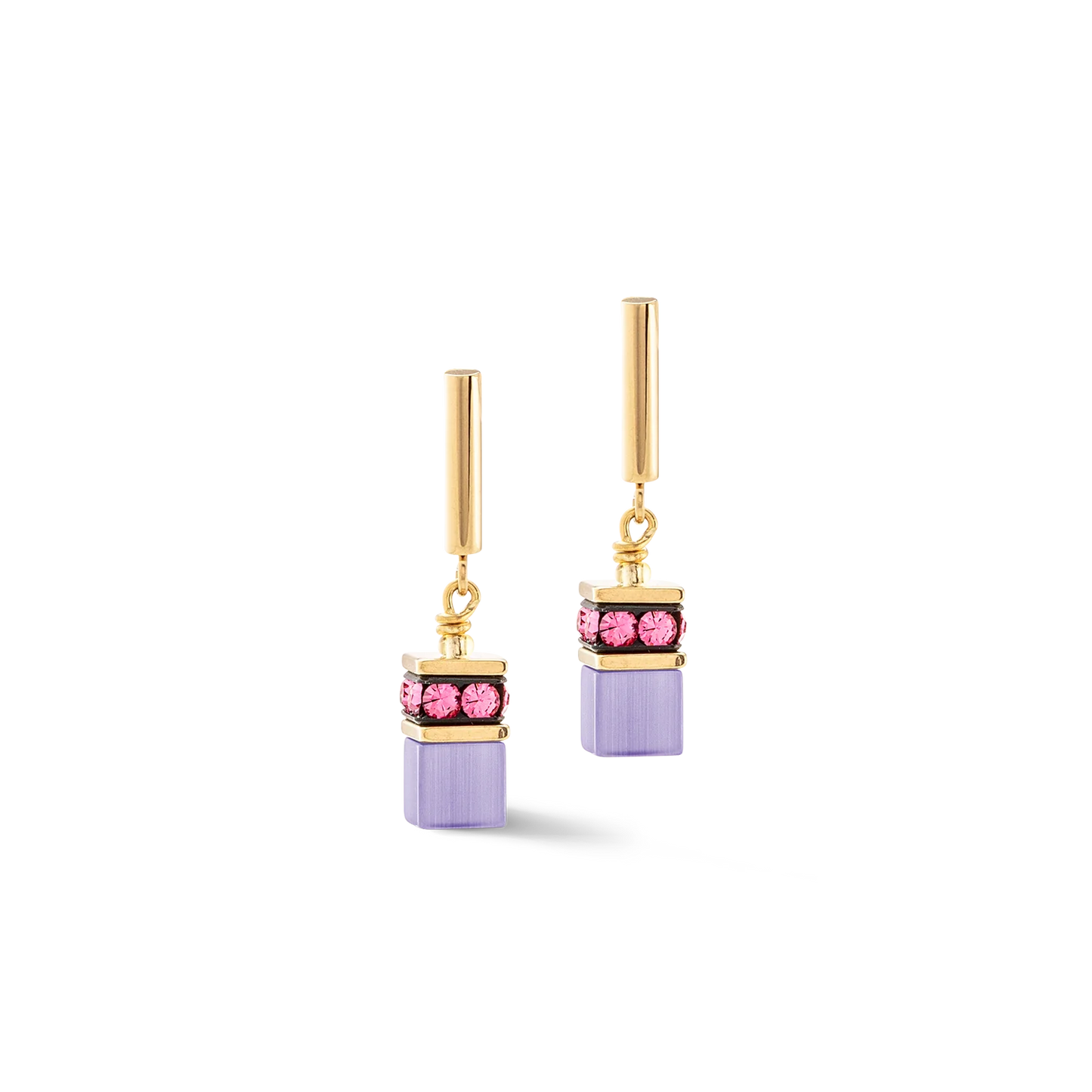 Coeur De Lion Iconic Mauve Pink Drop Earrings