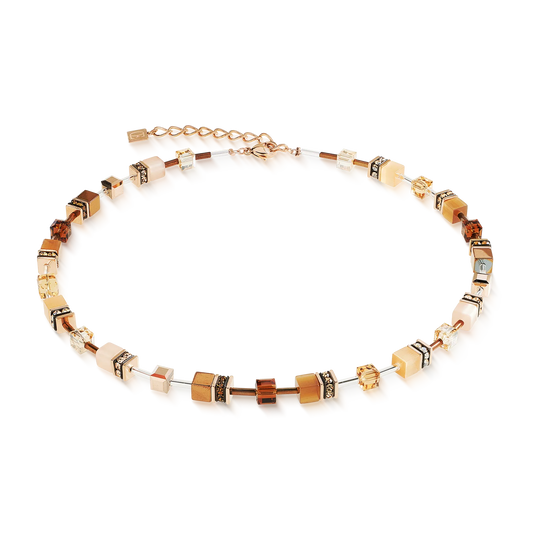 Coeur De Lion iconic Mocha Mousse Rose Gold Plated Necklace