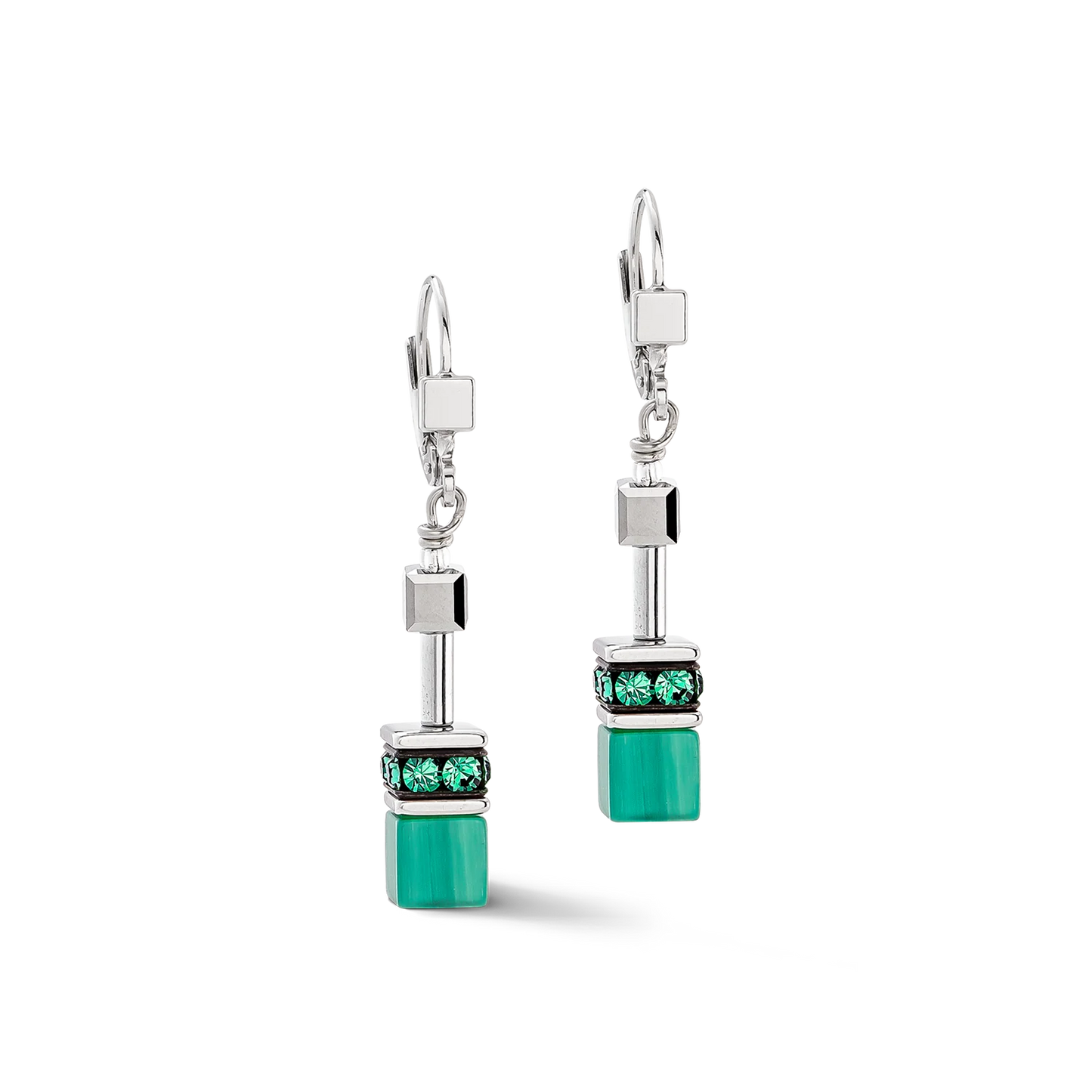 Coeur De Lion Multi Green Drop Earrings