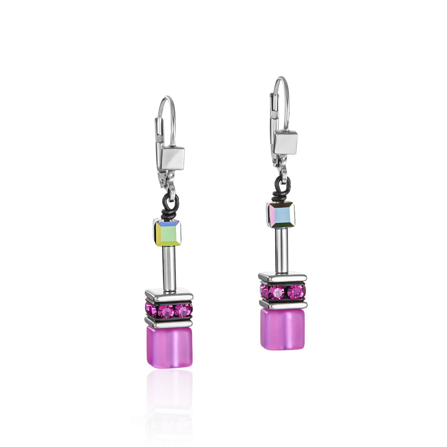 Coeur De Lion Multicolour Rainbow Drop Earrings